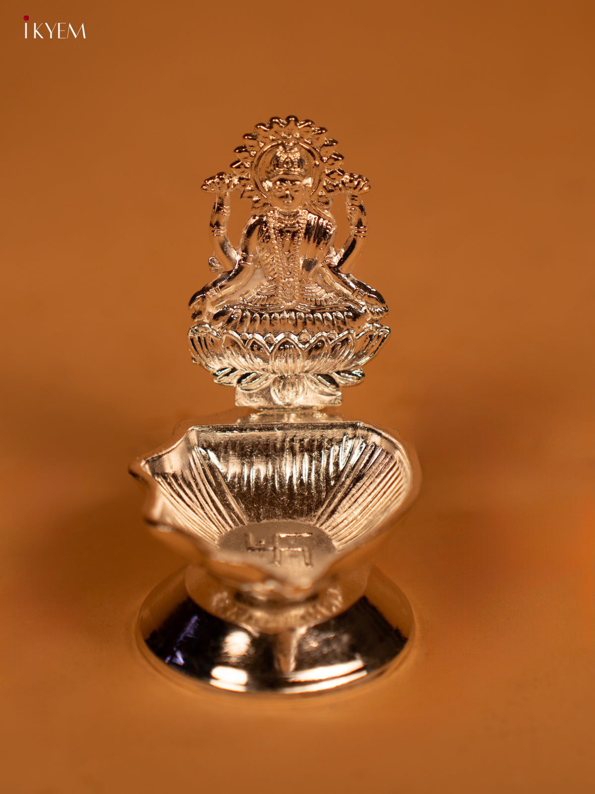 Silver Plated Shank Diya - Lakshmi - KL13112