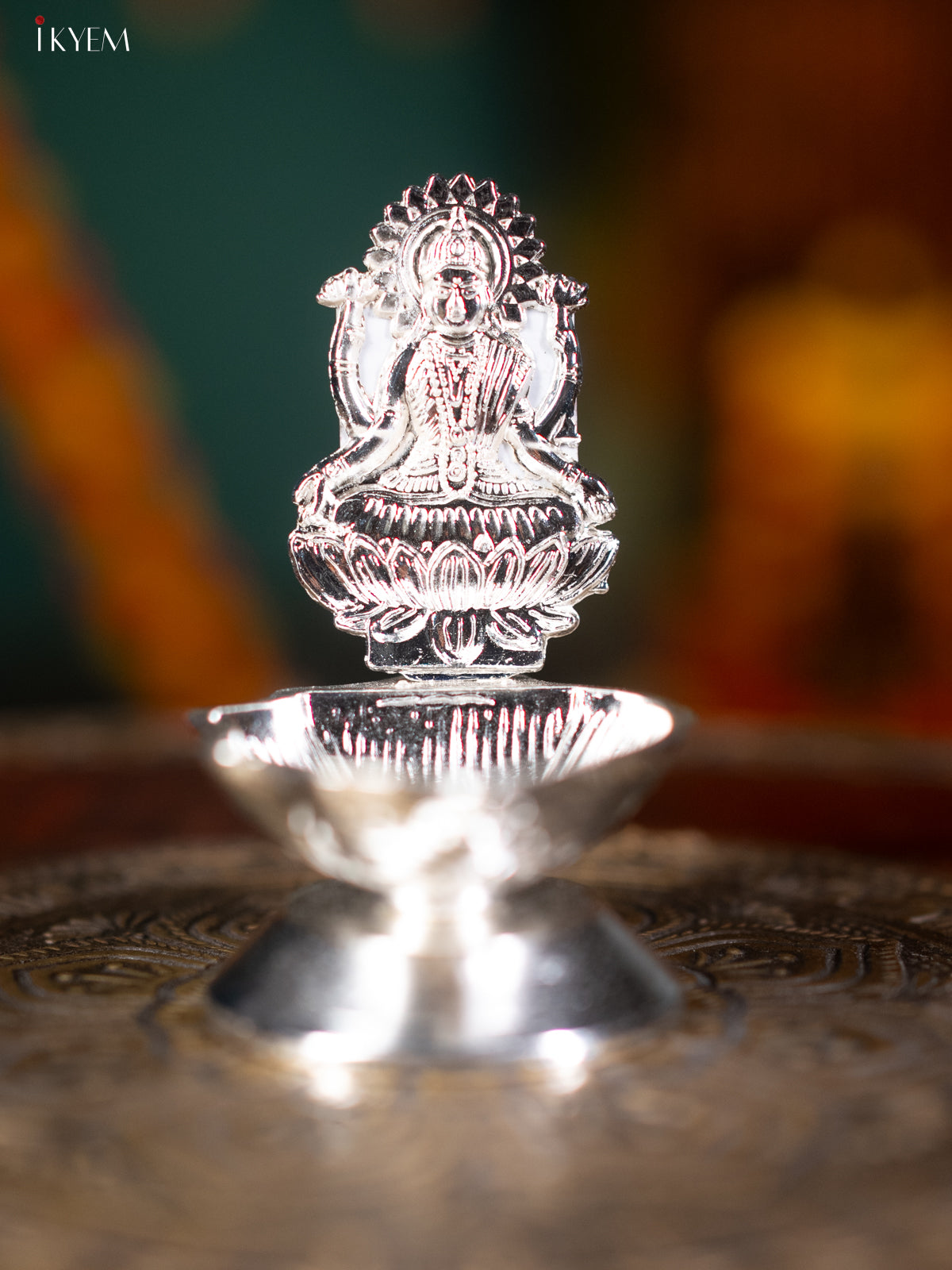 Silver Plated Shank Diya - Lakshmi - KL13112