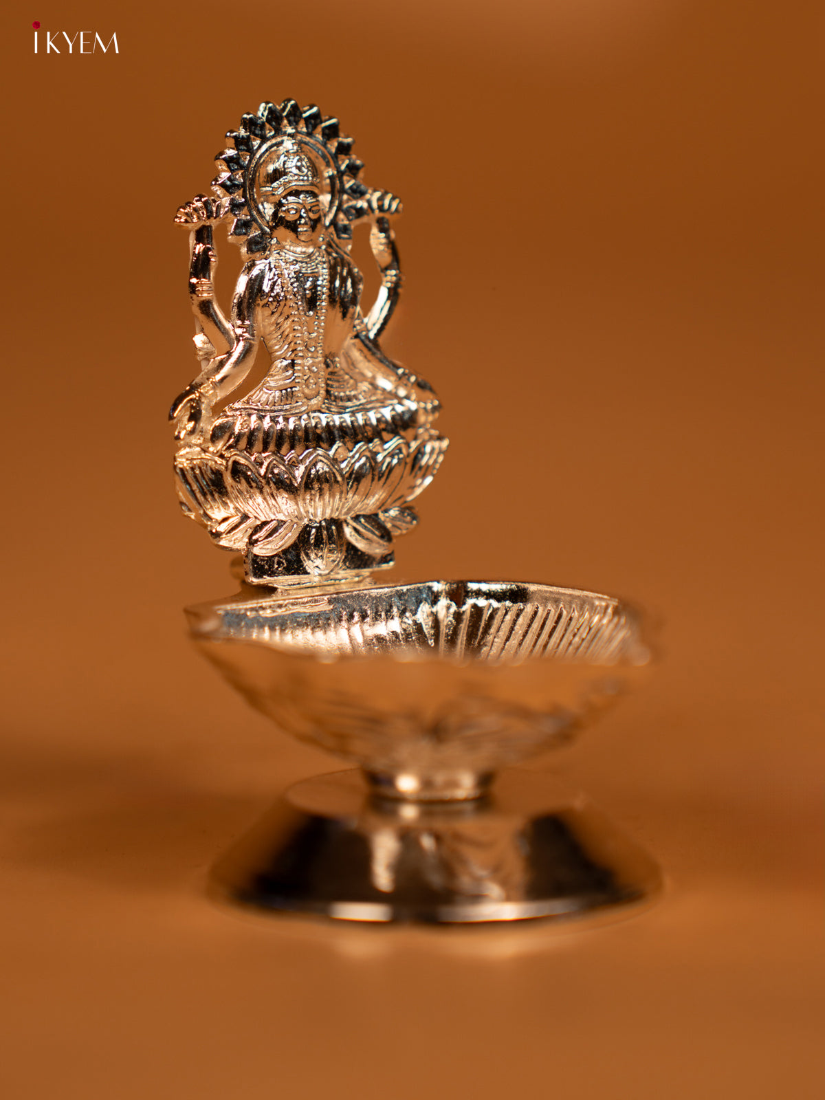 Silver Plated Shank Diya - Lakshmi - KL13112