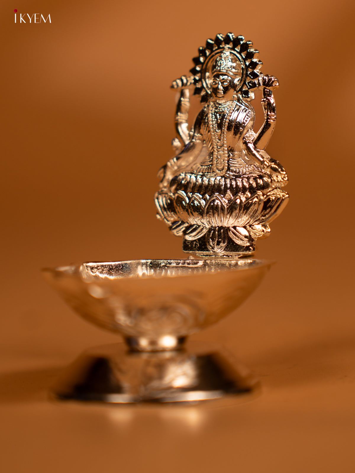 Silver Plated Shank Diya - Lakshmi - KL13112