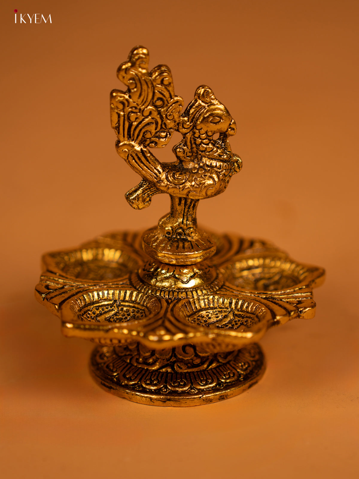 Gold Annapakshi 5-face Diya - KL13114