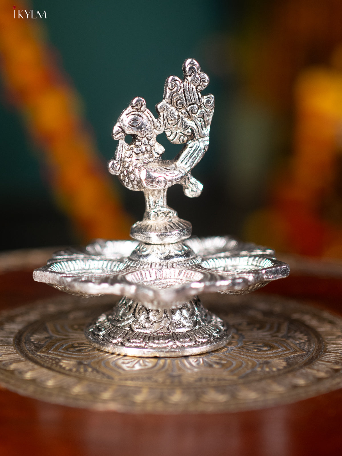 Silver Annapakshi 5-face Diya - KL13115