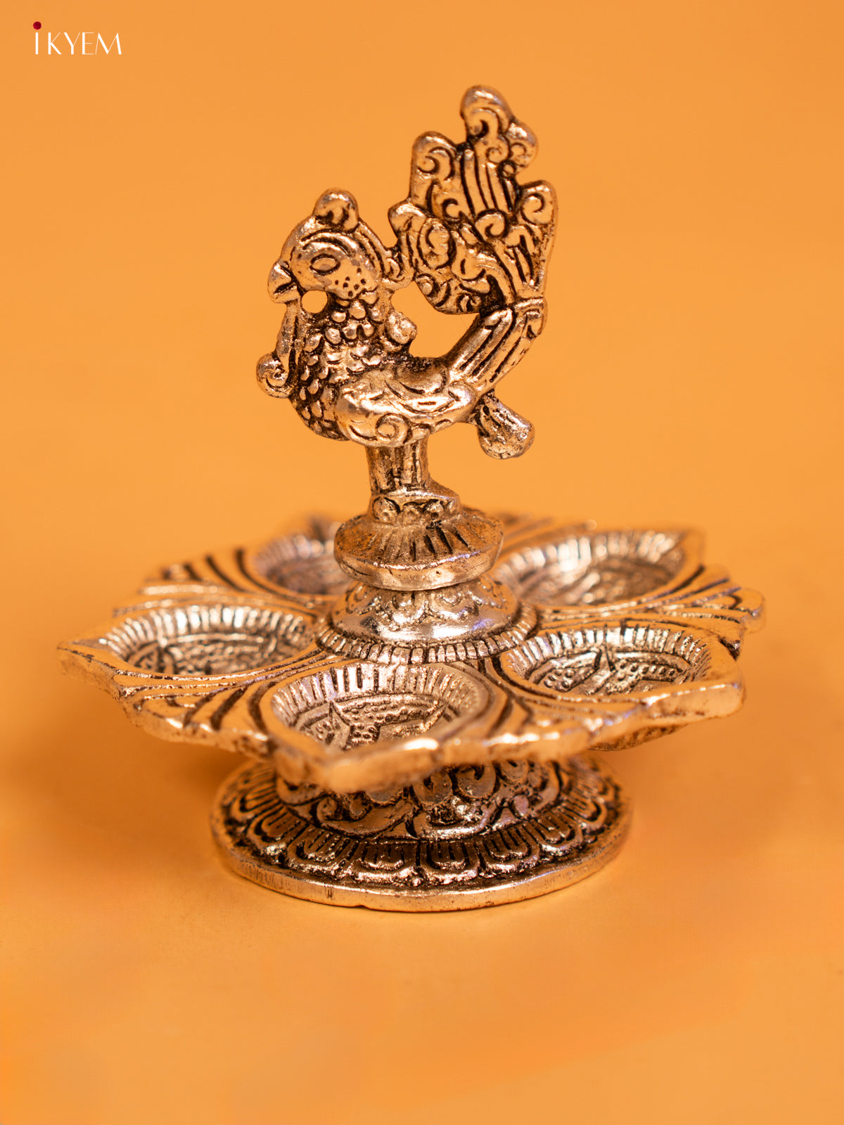 Silver Annapakshi 5-face Diya - KL13115