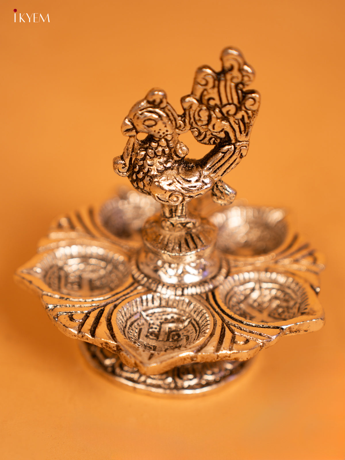 Silver Annapakshi 5-face Diya - KL13115