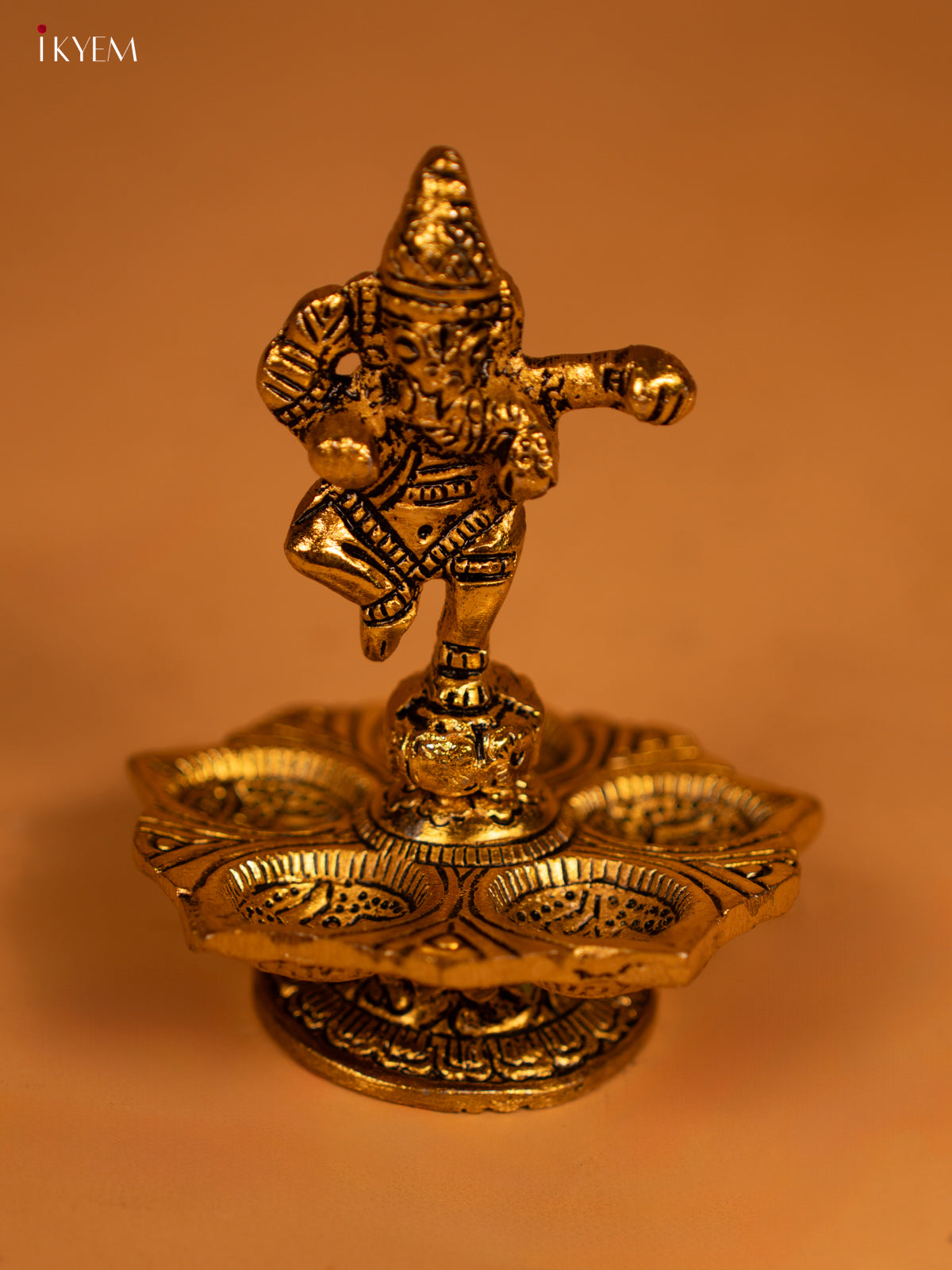 Gold Ganesha 5-face Diya - KL13116