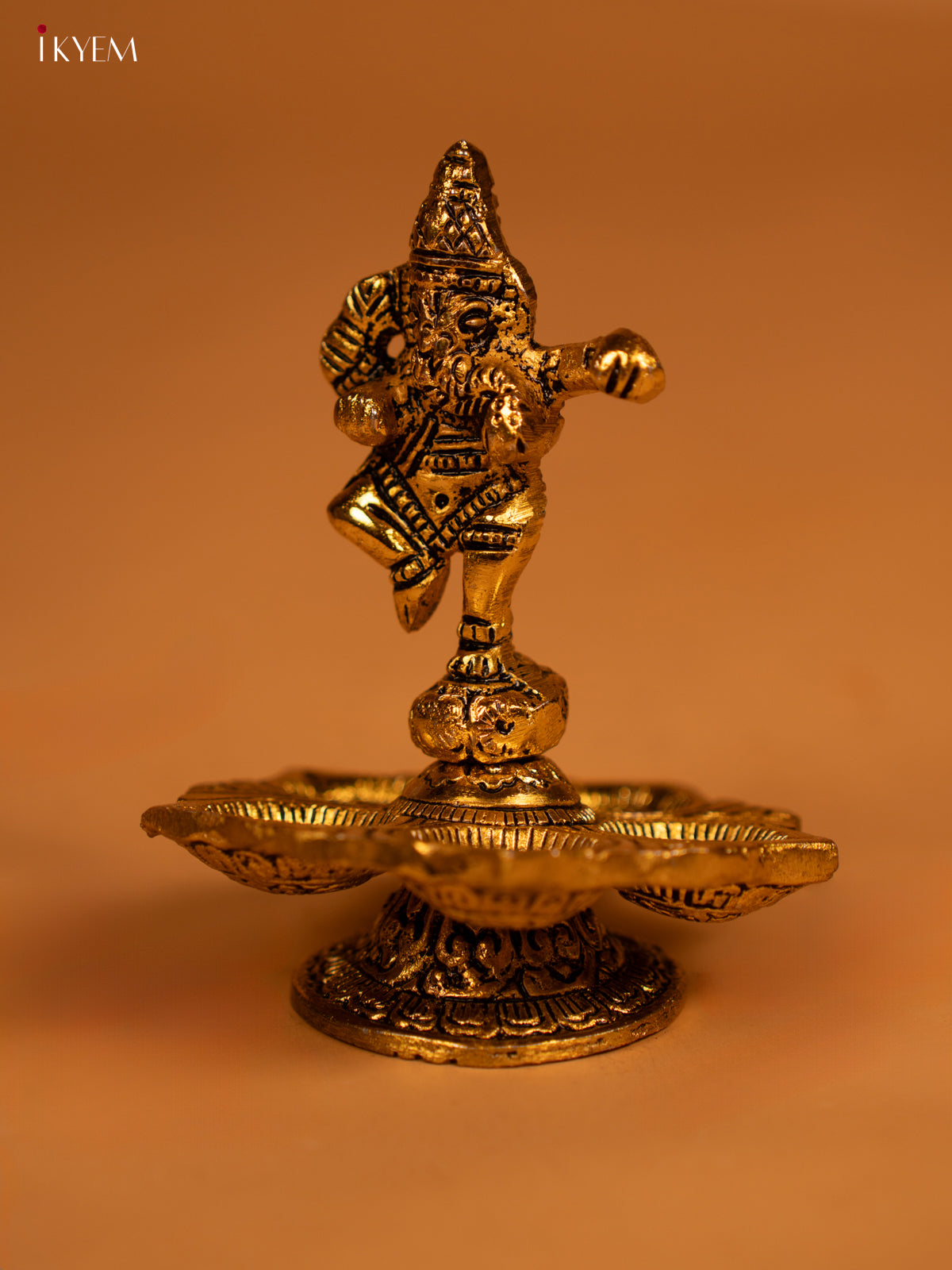 Gold Ganesha 5-face Diya - KL13116