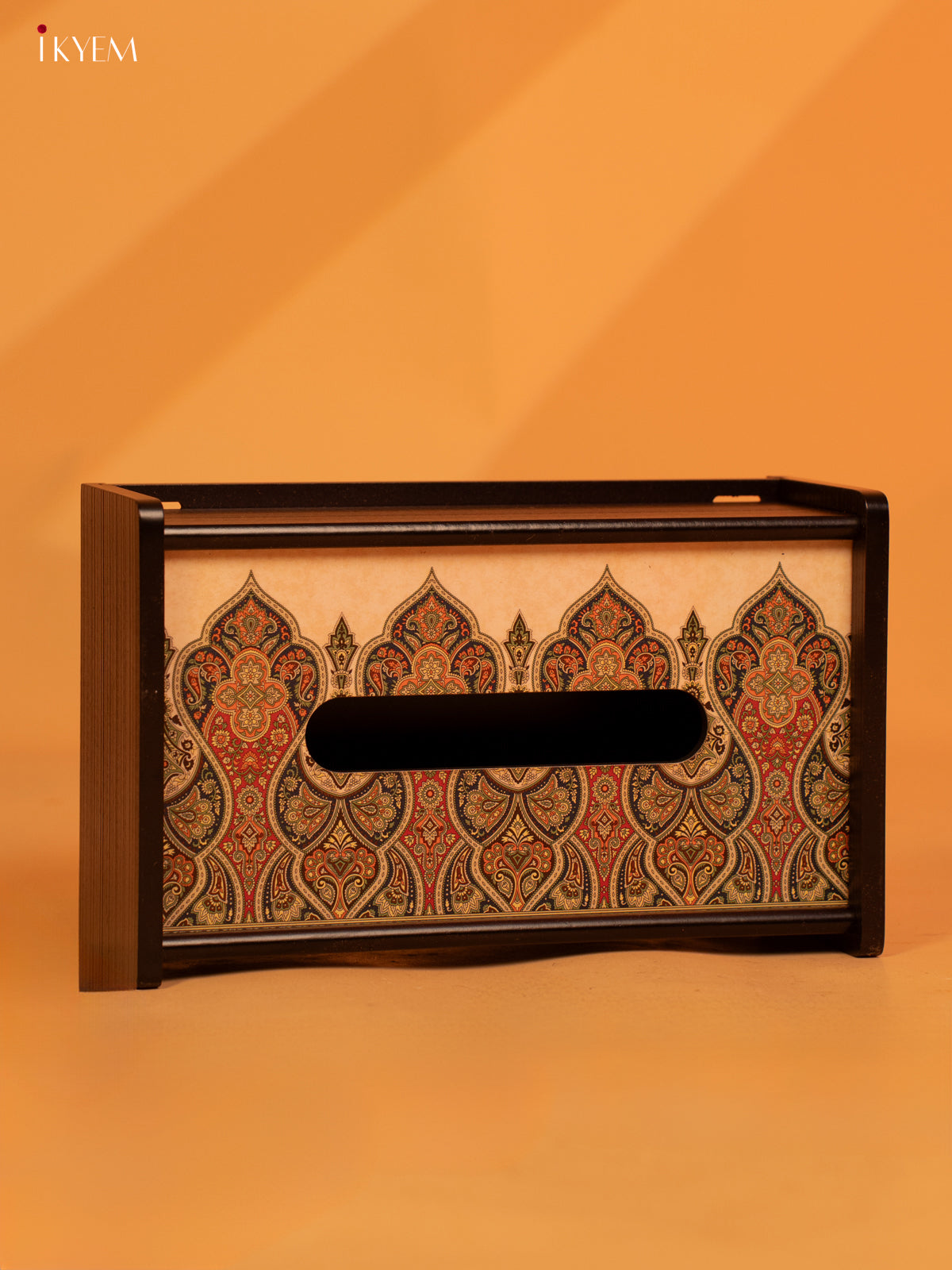 Ornate Paisley Wooden- Tissue Holder-Wenge -KL18117