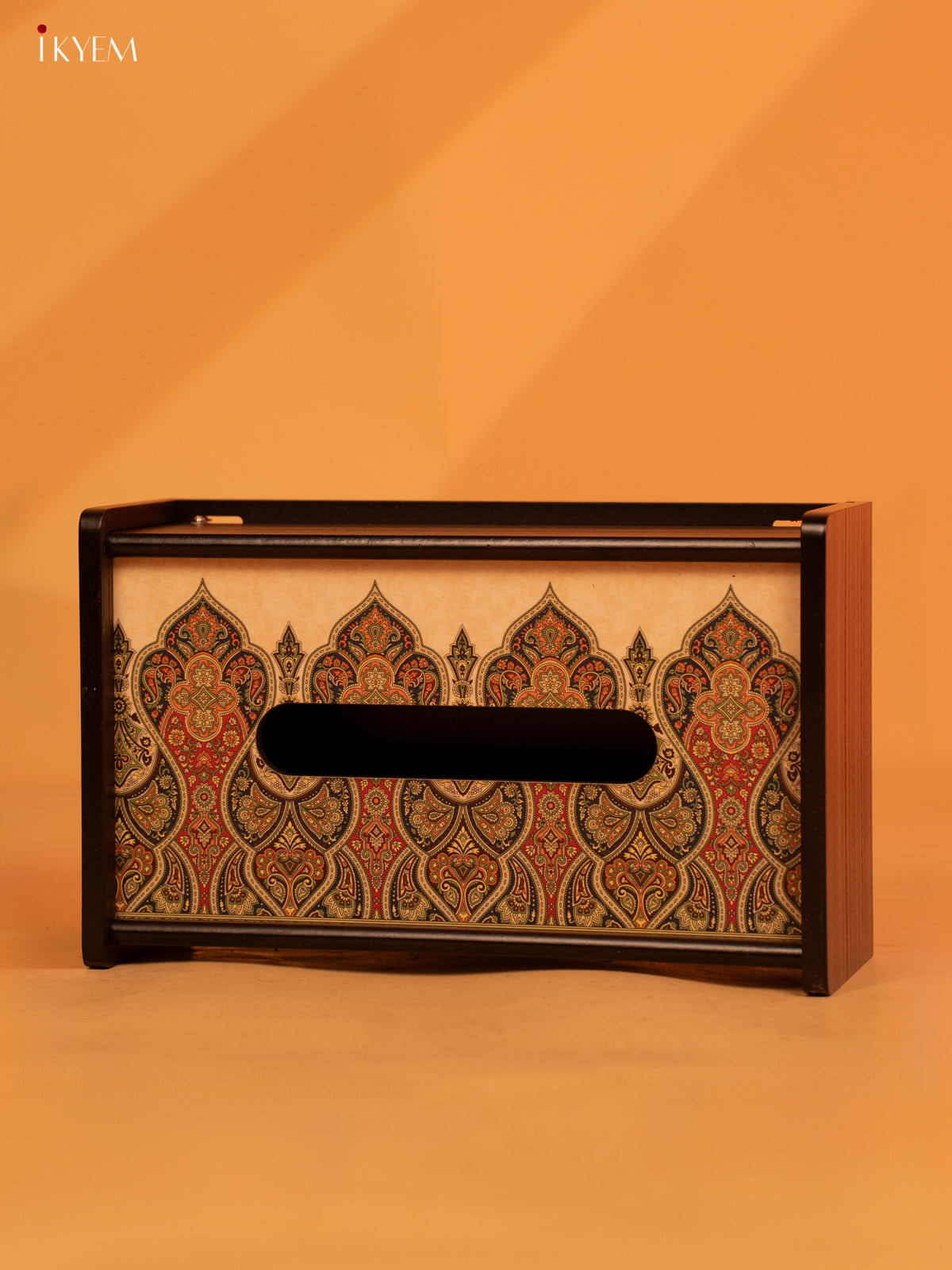 Ornate Paisley Wooden- Tissue Holder-Wenge -KL18117