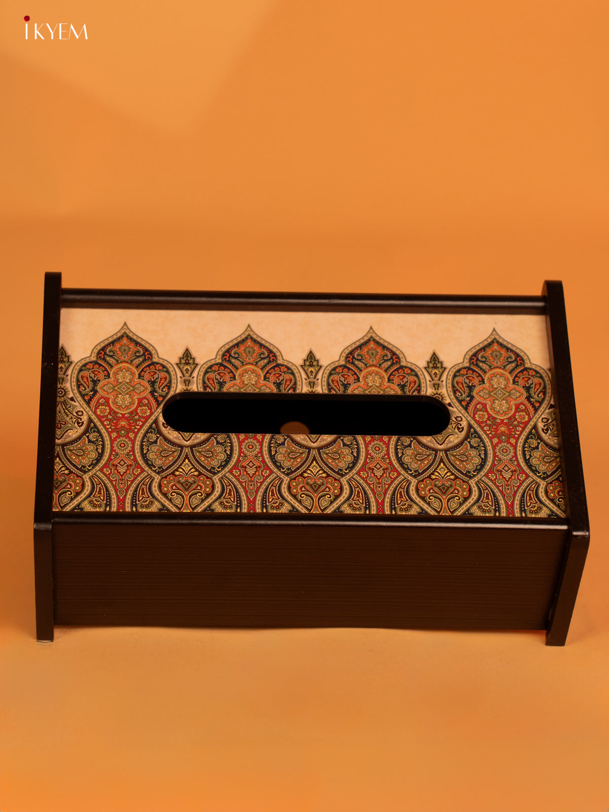 Ornate Paisley Wooden- Tissue Holder-Wenge -KL18117