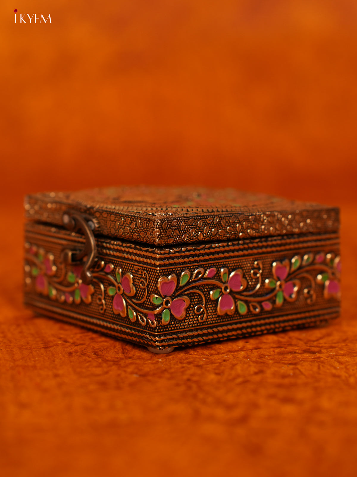 Gold Oxidized Peacock Trinket Box - KL31111